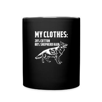 Deutscher Schäferhund - Tasse einfarbig - Schwarz - Vorne