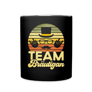 Team Bräutigam - Tasse einfarbig - Schwarz - Vorne