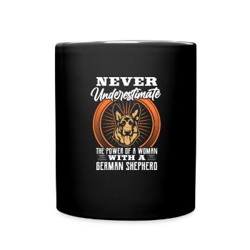 German Shepherd Mother - Full Colour Mug - black - Front