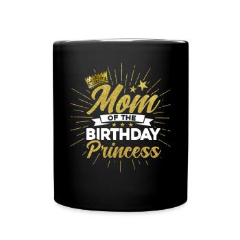 Maman de la princesse d’anniversaire - Mug uni - noir - Devant