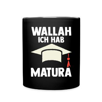 Maturant Schulabschluss Matura - Tasse einfarbig - Schwarz - Vorne