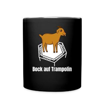 Bock Auf Trampolin - Fitness Workout Athlete Jump - Tasse einfarbig - Schwarz - Vorne