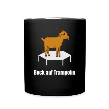 Bock Auf Trampolin - Fitness Workout Athlete Jump - Tasse einfarbig - Schwarz - Vorne