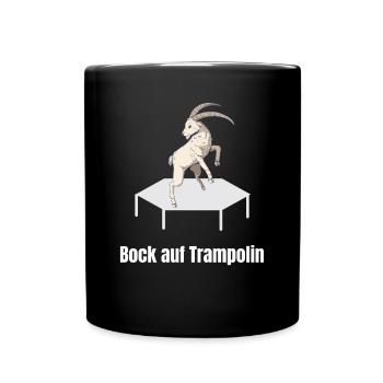 Bock Auf Trampolin - Fitness Workout Athlete Jump - Tasse einfarbig - Schwarz - Vorne