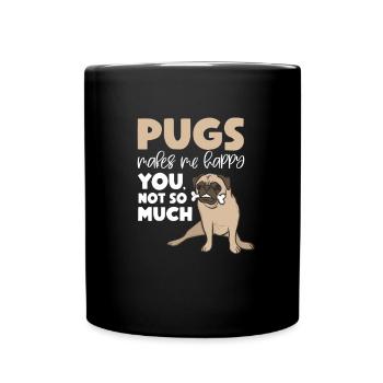 Carlin Chien Chien Ami Pet Pug Pug Pug Cadeau - Mug uni - noir - Devant