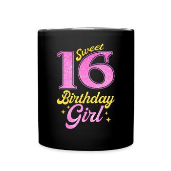 Fille du 16e anniversaire - Mug uni - noir - Devant