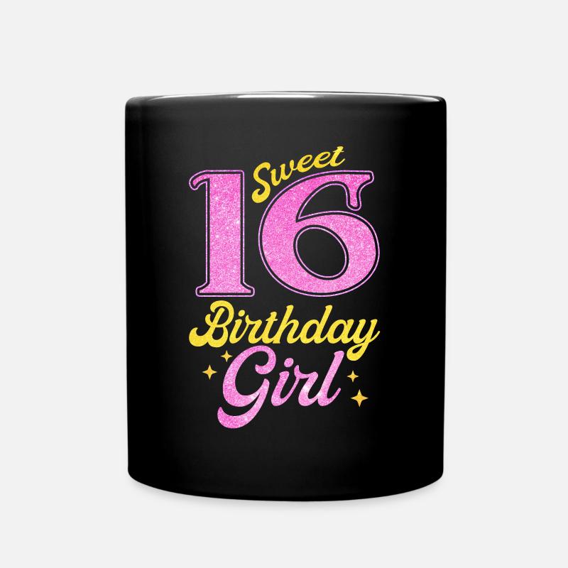 Fille du 16e anniversaire - Mug uni - noir