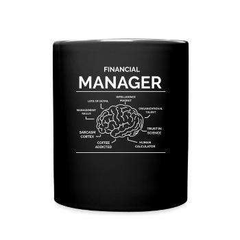 Directeur financier - Mug uni - noir - Devant