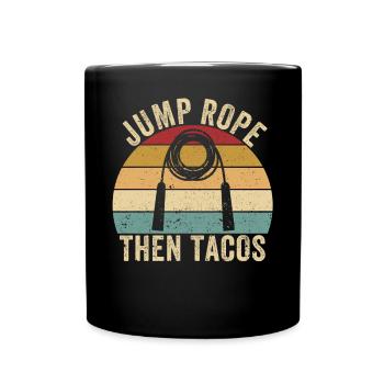 Lustiges Springseil Springseil springen Seil sprin - Tasse einfarbig - Schwarz - Vorne