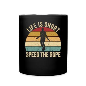 Lustiges Springseil Springseil Springseil Das Lebe - Tasse einfarbig - Schwarz - Vorne