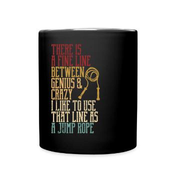 Lustiges Springseil Springseil springen Springseil - Tasse einfarbig - Schwarz - Vorne