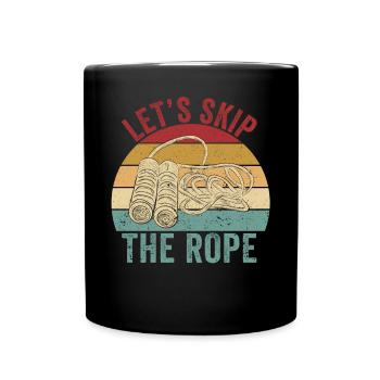 Drôle de corde à sauter Corde à sauter Sautons la corde - Mug uni - noir - Devant
