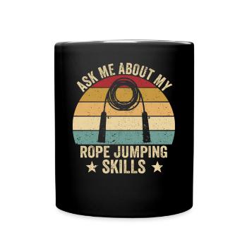 Lustiges Springseil Springseil springen Springseil - Tasse einfarbig - Schwarz - Vorne