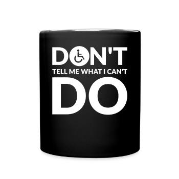 Drôle de lésion de la moelle épinière Coupe transversale du fauteuil roulant - Mug uni - noir - Devant
