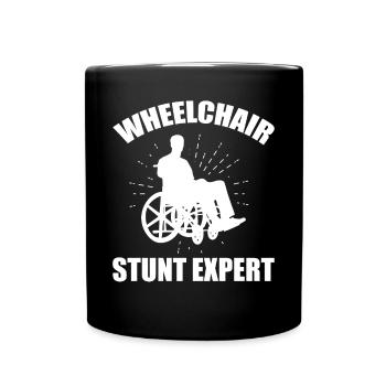 Drôle de lésion de la moelle épinière Coupe transversale du fauteuil roulant - Mug uni - noir - Devant