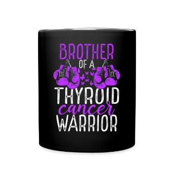 Frère Sensibilisation au cancer de la thyroïde Frère jumeau - Mug uni - noir - Devant