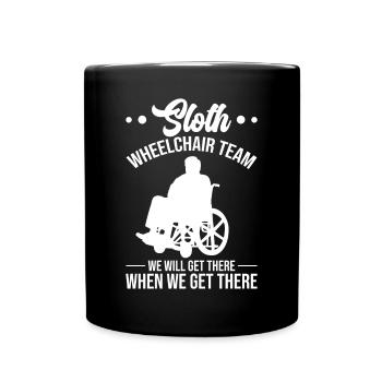 Drôle de lésion de la moelle épinière Coupe transversale du fauteuil roulant - Mug uni - noir - Devant