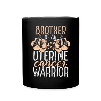 Frère Sensibilisation au cancer de l’utérus Frère ou sœur Jumeau - Mug uni - noir - Devant