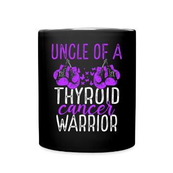 Uncle Thyroid Cancer Awareness Niece Nephew - Tasse einfarbig - Schwarz - Vorne