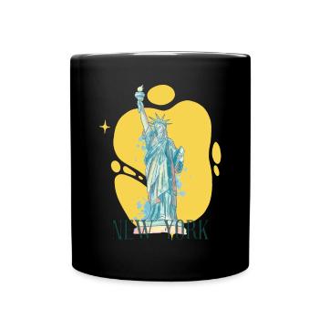 Liberty Statue New York City USA - Full Colour Mug - black - Front