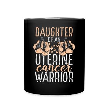 Ruban du Mois de la sensibilisation au cancer de l’utérus chez les filles - Mug uni - noir - Devant