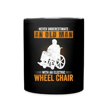Drôle de lésion de la moelle épinière Coupe transversale du fauteuil roulant - Mug uni - noir - Devant
