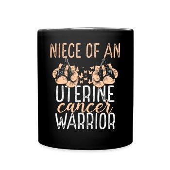 Nièce Sensibilisation au cancer de l’utérus Tante Oncle - Mug uni - noir - Devant