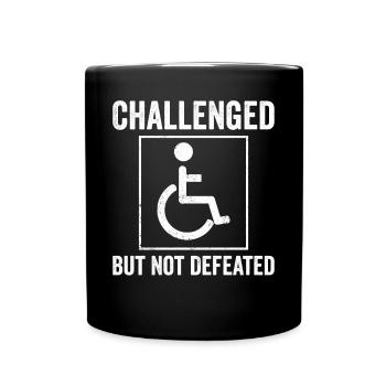 Drôle de lésion de la moelle épinière Coupe transversale du fauteuil roulant - Mug uni - noir - Devant