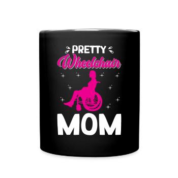 Drôle de lésion de la moelle épinière Coupe transversale du fauteuil roulant - Mug uni - noir - Devant