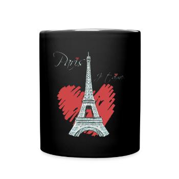 Paris Tour Eiffel Arc de Triomphe L’amour de Frankre - Mug uni - noir - Devant