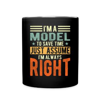 Model - Full Colour Mug - black - Front