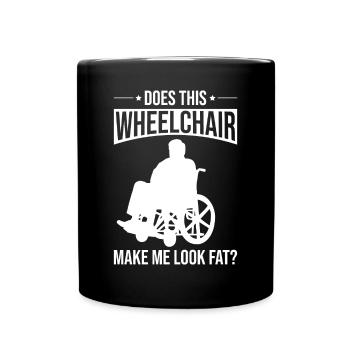 Drôle de lésion de la moelle épinière Coupe transversale du fauteuil roulant - Mug uni - noir - Devant
