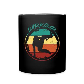Parkour Freestyle Running Graffiti Runner Jumping - Full Colour Mug - black - Front