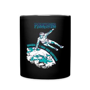 Avertissement Parkour Sautez par-dessus tout Freestyle Runnin - Mug uni - noir - Devant