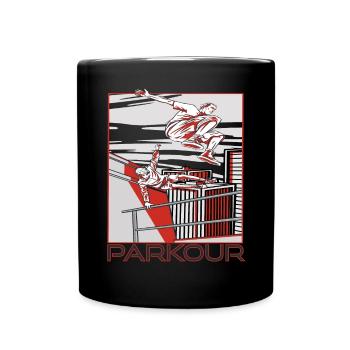 Avertissement Parkour Sautez par-dessus tout Run Jump - Mug uni - noir - Devant