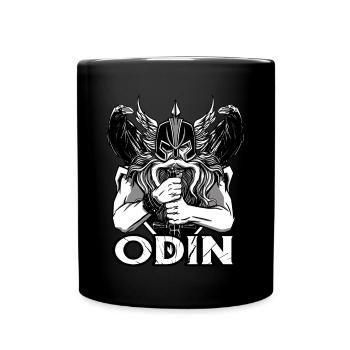 Wikinger Axt Helm Walhalla Warriors Mythologie Odi - Tasse einfarbig - Schwarz - Vorne
