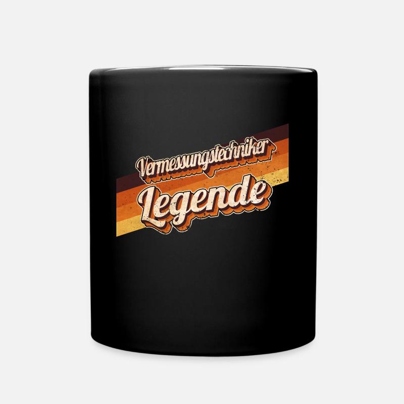 Vermesser Geburtstag Legende geboren - Tasse einfarbig - Schwarz