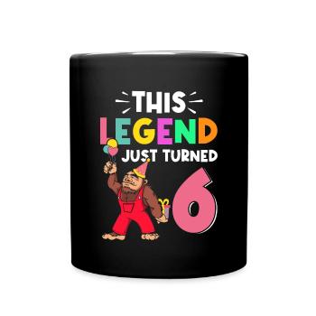 Bigfoot Party fournit cette légende qui vient d’avoir 6 ans - Mug uni - noir - Devant