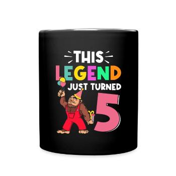 Bigfoot Party fournit cette légende qui vient d’avoir 5 ans - Mug uni - noir - Devant