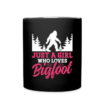 Juste une fille qui aime les fournitures de fête Bigfoot - Mug uni - noir - Devant