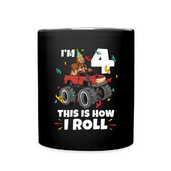 Bigfoot Party Supplies I’m 3 C’est comme ça que je roule - Mug uni - noir - Devant