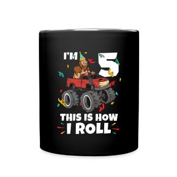Bigfoot Party Supplies I’m 3 C’est comme ça que je roule - Mug uni - noir - Devant