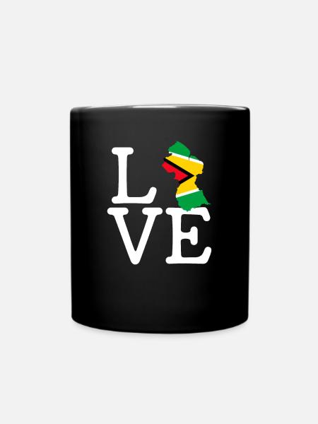 guyana love, guyana - Tasse einfarbig - Schwarz