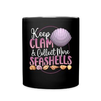 Conception de collecte de coquillages pour un chasseur de coquillages - Mug uni - noir - Devant