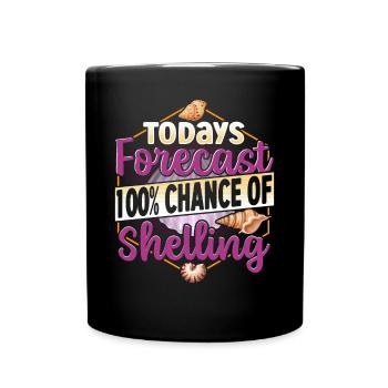 Seashell Collecting Design for an Shell Hunter - Full Colour Mug - black - Front