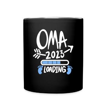 Oma 2023 - Werdende Oma 2023 - Tasse einfarbig - Schwarz - Vorne