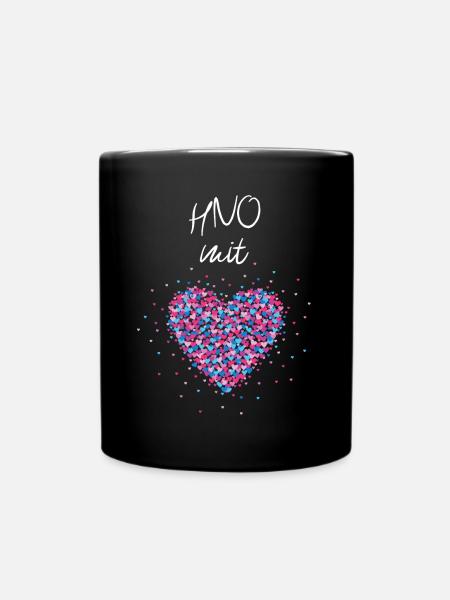 HNO mit Herz Fachärztin Facharztpraxis - Tasse einfarbig - Schwarz
