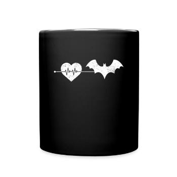Bat heartbeat - Full Colour Mug - black - Front
