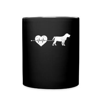Battements de cœur de chien - Mug uni - noir - Devant