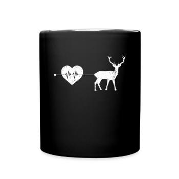 Battement de cœur de cerf - Mug uni - noir - Devant